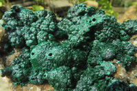 Natural Ball Malachite On Quartz Matrix Specimen x 1 From Kambove, Congo