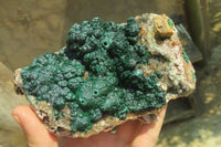 Natural Ball Malachite On Quartz Matrix Specimen x 1 From Kambove, Congo