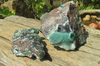 Natural Ball Malachite On Quartz Matrix Specimens x 6 From Congo