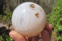 Polished Banded Agate Spheres x 6 From Madagascar