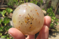 Polished Banded Agate Spheres x 6 From Madagascar