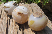 Polished Banded Agate Spheres x 6 From Madagascar