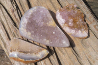 Polished Amethyst Agate Plates x 6 From Mahajanga, Madagascar