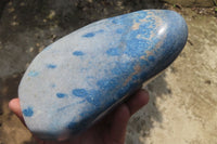 Polished Blue Spinel Spotted Quartz Standing Free Form x 1 From Madagascar