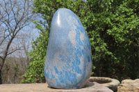 Polished Blue Spinel Spotted Quartz Standing Free Form x 1 From Madagascar