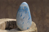 Polished Blue Spinel Spotted Quartz Standing Free Form x 1 From Madagascar