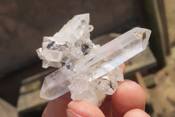 Natural Clear Quartz Crystal Clusters x 35 From Madagascar