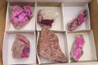 Natural Salrose Cobaltion Dolomite Specimens x 6 From Kakanda, Congo