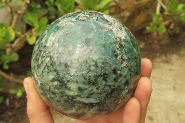 Polished Emeralds Mica Sphere x 1 From Zimbabwe