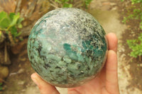 Polished Emeralds Mica Sphere x 1 From Zimbabwe