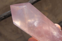 Polished Double Terminated Rose Quartz Points x 6 From Madagascar