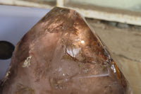 Polished Smokey Window Quartz Crystal Points x 2 From Madagascar