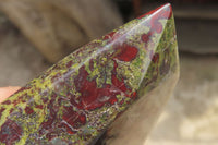 Natural Bastite Dragon Bloodstone Points x 2 From South Africa