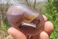 Polished Flower Agate Palm Stones x 24 From Madagascar