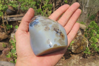 Polished Dendritic Agate Standing Free Forms x 4 From Madagascar