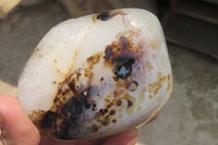 Polished Dendritic Agate Standing Free Forms x 4 From Madagascar