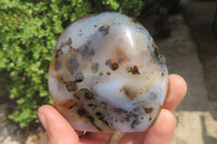 Polished Dendritic Agate Standing Free Forms x 4 From Madagascar