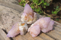 Natural Ametrine Spirit Quartz Clusters x 12 From Boekenhouthoek, South Africa