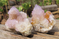 Natural Ametrine Spirit Quartz Clusters x 12 From Boekenhouthoek, South Africa