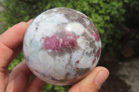 Polished Rubellite Pink Tourmaline Spheres x 3 From Madagascar