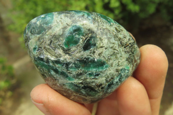 Polished Rare Emerald Mica In Matrix Free Forms x 12 From Mutoko, Zimbabwe