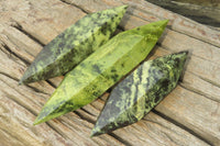 Polished Double Terminated Leopard Stone Points x 3 From Zimbabwe