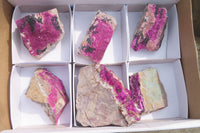 Natural Salrose Cobaltion Dolomite Specimens x 6 From Kakanda, Congo