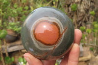 Polished Polychrome Jasper Spheres x 2 From Madagascar