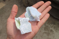 Natural Etched Blue Chalcedony Specimens x 36 From Nsanje, Malawi