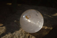 Polished Clear Quartz Crystal Balls x 2 From Madagascar