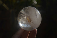 Polished Clear Quartz Crystal Balls x 2 From Madagascar