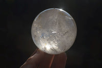 Polished Clear Quartz Crystal Balls x 2 From Madagascar