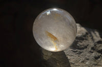 Polished Clear Quartz Crystal Balls x 2 From Madagascar