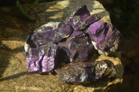 Natural Metallic Purpurite Cobbed Specimens x 6 From Erongo, Namibia