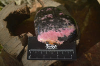 Polished Rhodonite Gemstone Hearts x 3 From Madagascar