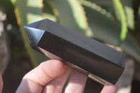 Polished Black Basalt Points x 6 From Madagascar