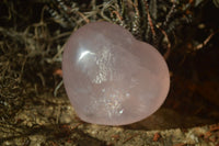 Polished Rose Quartz Gemstone Hearts x 12 From Madagascar