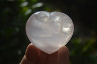 Polished Rose Quartz Gemstone Hearts x 12 From Madagascar