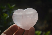 Polished Rose Quartz Gemstone Hearts x 12 From Madagascar