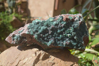 Natural Ball Malachite On Quartz Matrix Specimen x 1 From Kambove, Congo