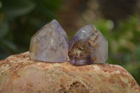 Polished Window Amethyst Quartz Crystals x 20 From Akansobe, Madagascar