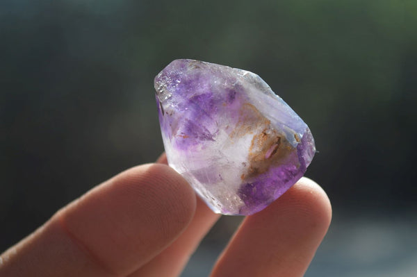 Polished Window Amethyst Quartz Crystals x 20 From Akansobe, Madagascar