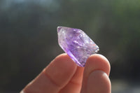 Polished Window Amethyst Quartz Crystals x 20 From Akansobe, Madagascar