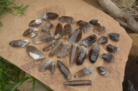 Natural Smokey Quartz Crystals x 35 From Zomba, Malawi