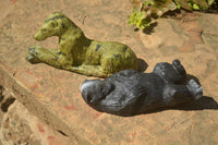 Hand Made Animal Stone Carvings x 2 From Zimbabwe