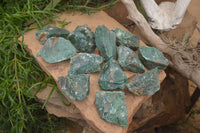 Natural Swazi Jade Cobbed Specimens x 12 from Swaziland