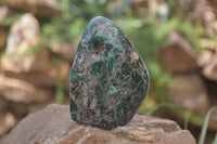 Polished Rare Emerald Mica In Matrix Standing Free Forms x 3 From Mutoko, Zimbabwe