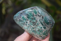 Polished Rare Emerald Mica In Matrix Standing Free Forms x 3 From Mutoko, Zimbabwe