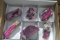 Natural Salrose Cobaltion Dolomite Specimens x 6 From Kakanda, Congo