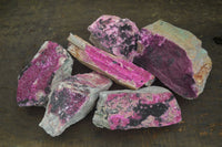 Natural Salrose Cobaltion Dolomite Specimens x 6 From Kakanda, Congo